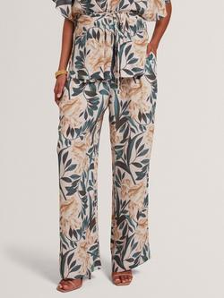Ted Baker Griesha Floral Trousers, Cream - view 2, Cream