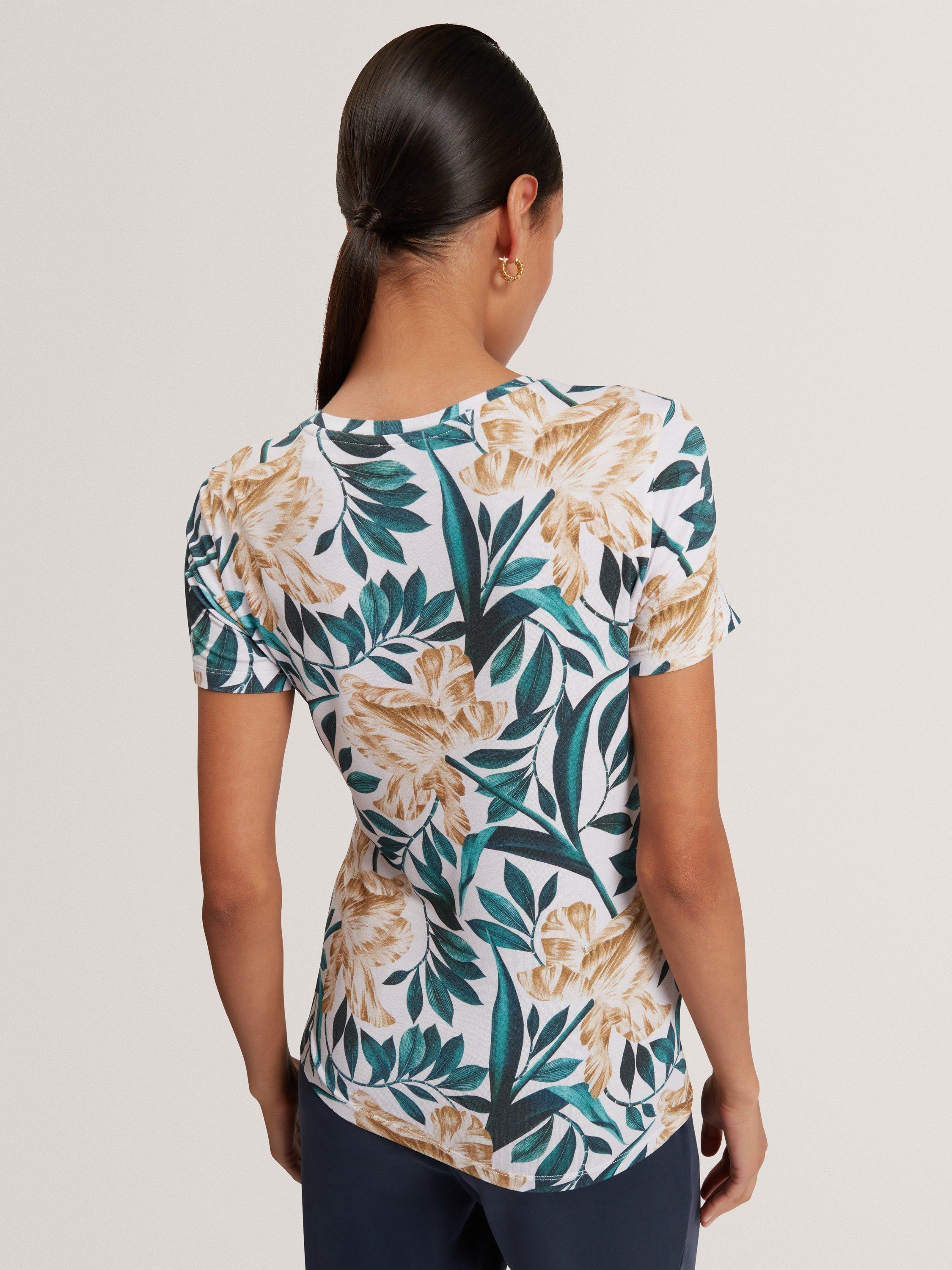 Product image 2 of 7, which shows Ted Baker Selley Floral T-Shirt, Cream, 8