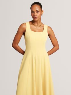 Ted Baker Arlott Sleeveless Midi Dress, Light Yellow - view 2, Light Yellow