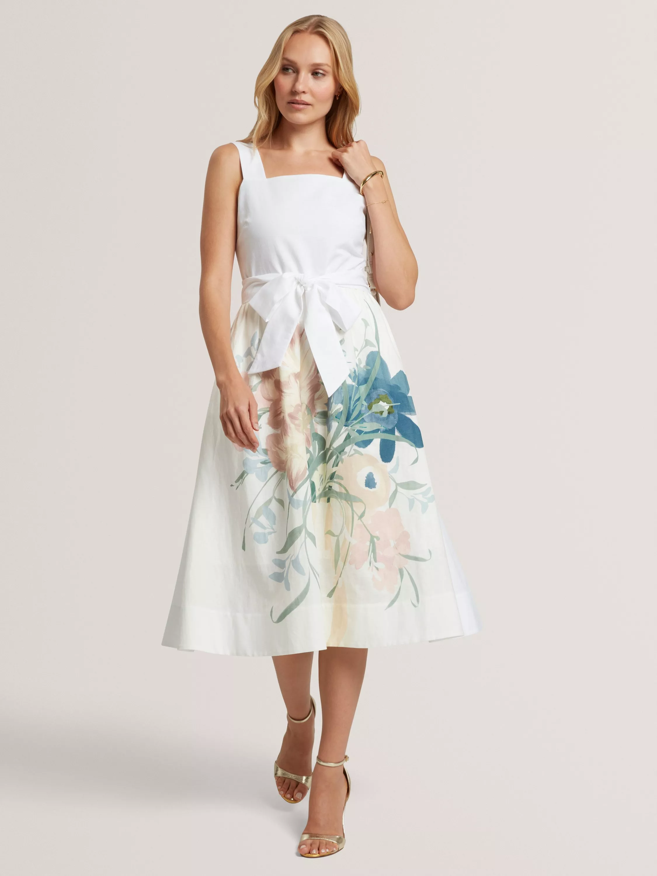 white puff sleeve linen dress Moonlight 23| Puff Sleeved Linen Dress – Linennaive main image 1