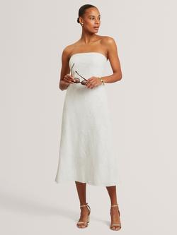 Ted Baker Sannii Embroidered Floral Midi Dress, White, White