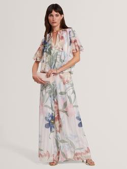 Ted Baker Hurta Floral Pleated Trousers, Multi, Multi