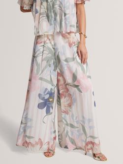 Ted Baker Hurta Floral Pleated Trousers, Multi - view 2, Multi