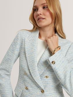 Ted Baker Acadie Double Breasted Blazer, Light Blue - view 2, Light Blue