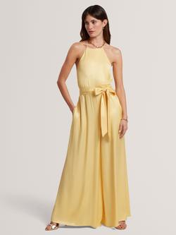 Ted Baker Innzie Belted Jumpsuit containing LENZING™ ECOVERO™ Viscose, Light Yellow, Light Yellow
