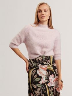 Ted Baker Antata Short Sleeve Alpaca Blend Knit Jumper - view 2, Pink