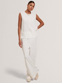 Ted Baker Marmia Sleeveless Round Neck Top, Ivory, Ivory