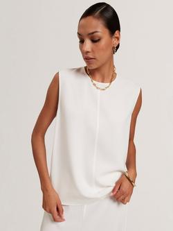 Ted Baker Marmia Sleeveless Round Neck Top, Ivory - view 2, Ivory