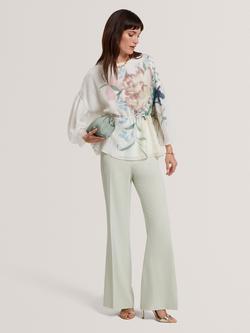 Ted Baker Bridat Flared Trousers, Pastel Green, Pastel Green