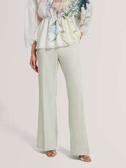 Ted Baker Bridat Flared Trousers, Pastel Green - view 2, Pastel Green