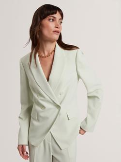 Ted Baker Brida Double Breasted Blazer, Pastel Green - view 2, Pastel Green