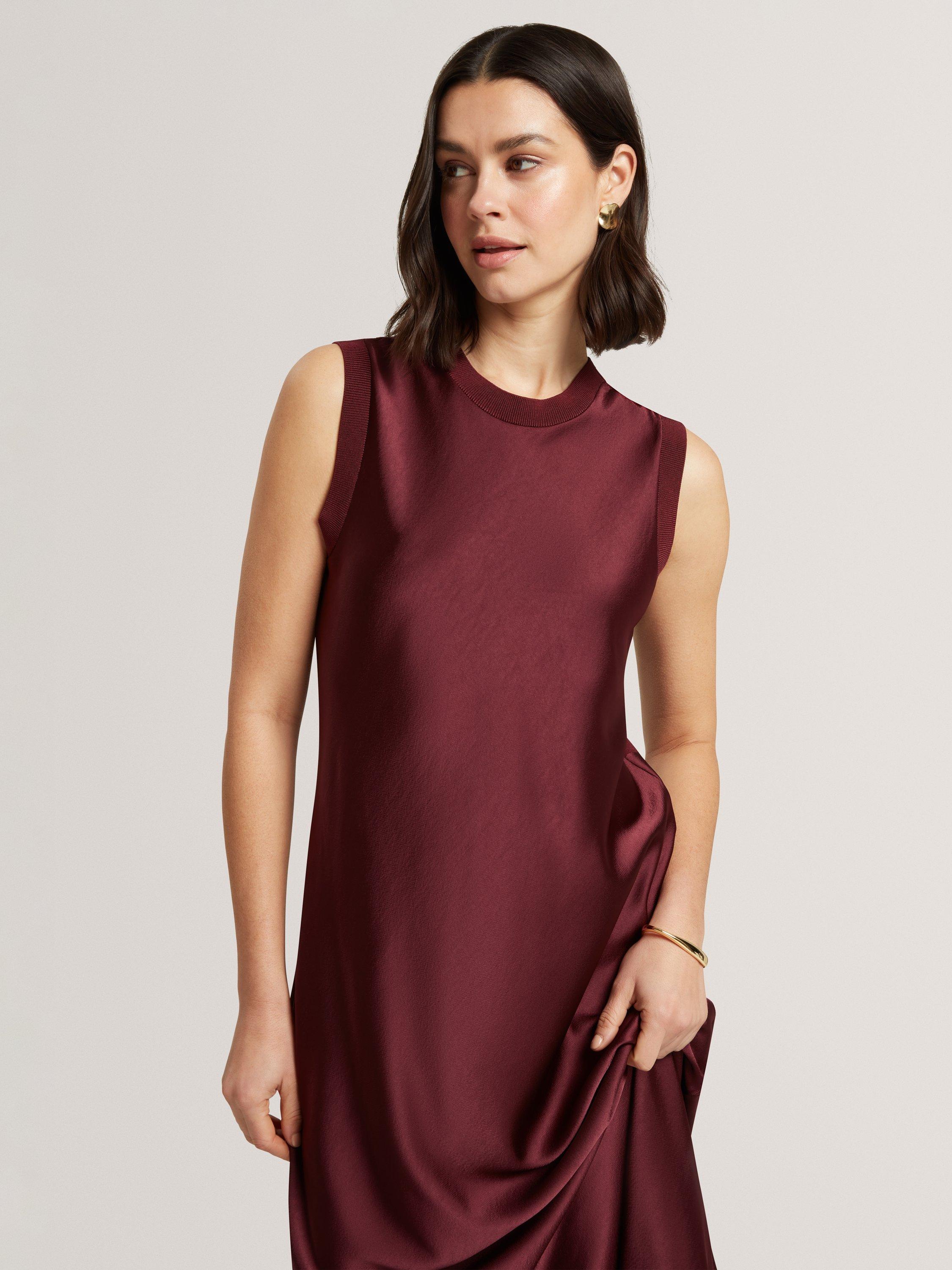 Ted Baker Blaaza Knit Back Dress, Burgundy