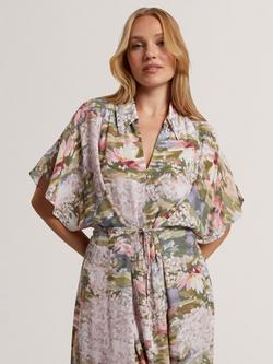 Ted Baker Zarlah Floral Shirt Midi Dress, Multi - view 2, Multi
