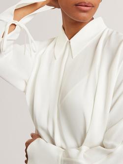 Ted Baker Liossa Tie Detail Long Sleeve Shirt, White - view 2, White