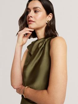 Ted Baker Zepha Drape Neck Top - view 2, Khaki