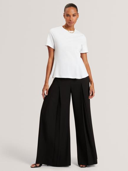 Ted Baker Aepi Front Pleat Wide Leg Trousers, Black