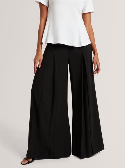 Ted Baker Aepi Front Pleat Wide Leg Trousers - view 2, Black
