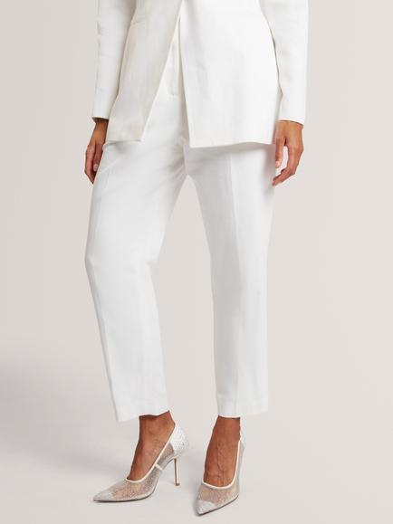 Ted Baker Musub High Rise Linen Blend Trousers, White - view 2, White