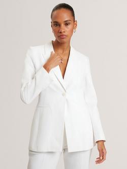 Ted Baker Musub Tailored Linen Blend Jacket, White, White