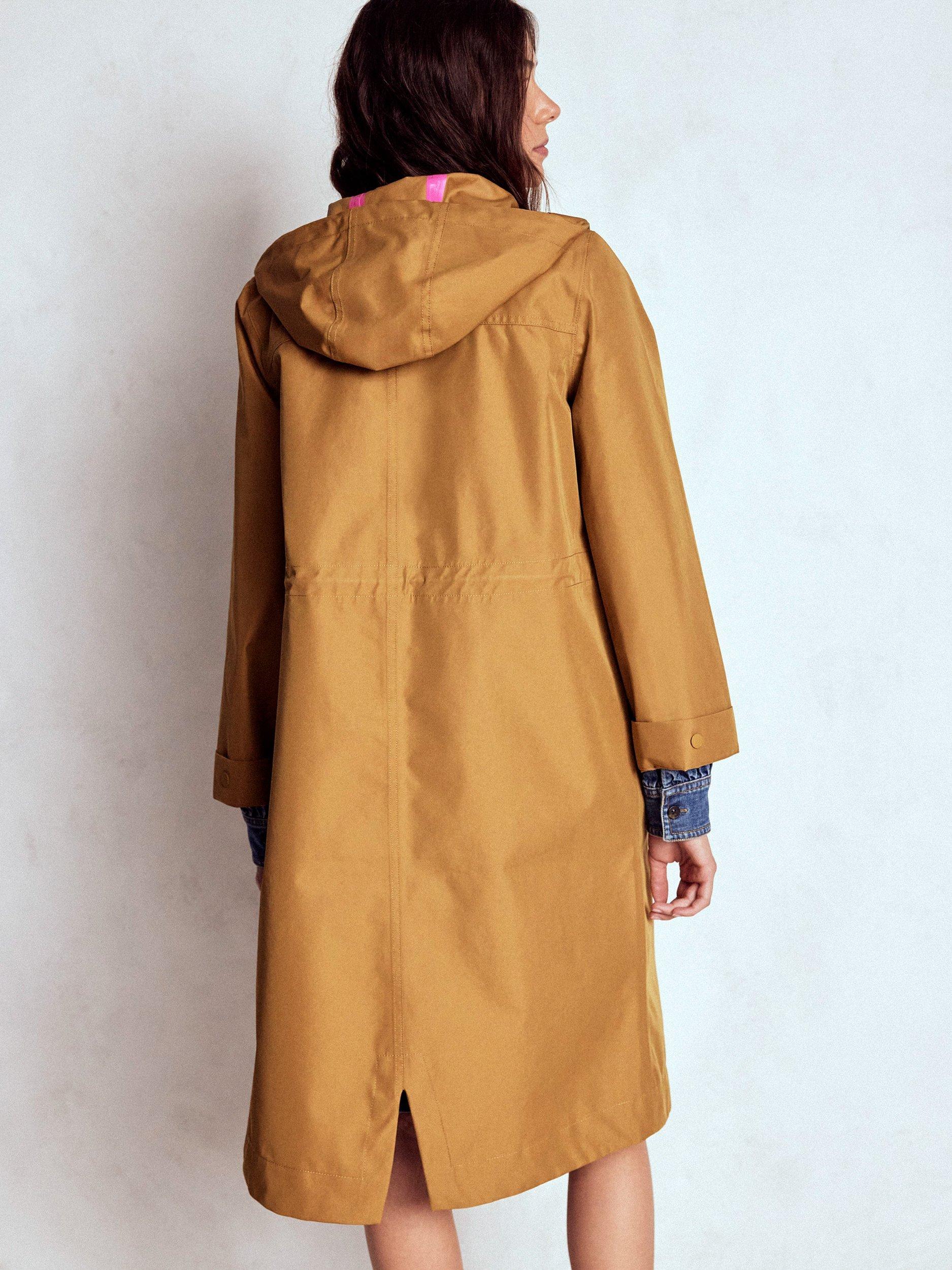 Product image 3 of 5, which shows Boden Waterproof Longline Mac, Hazelnut Brown, 12
