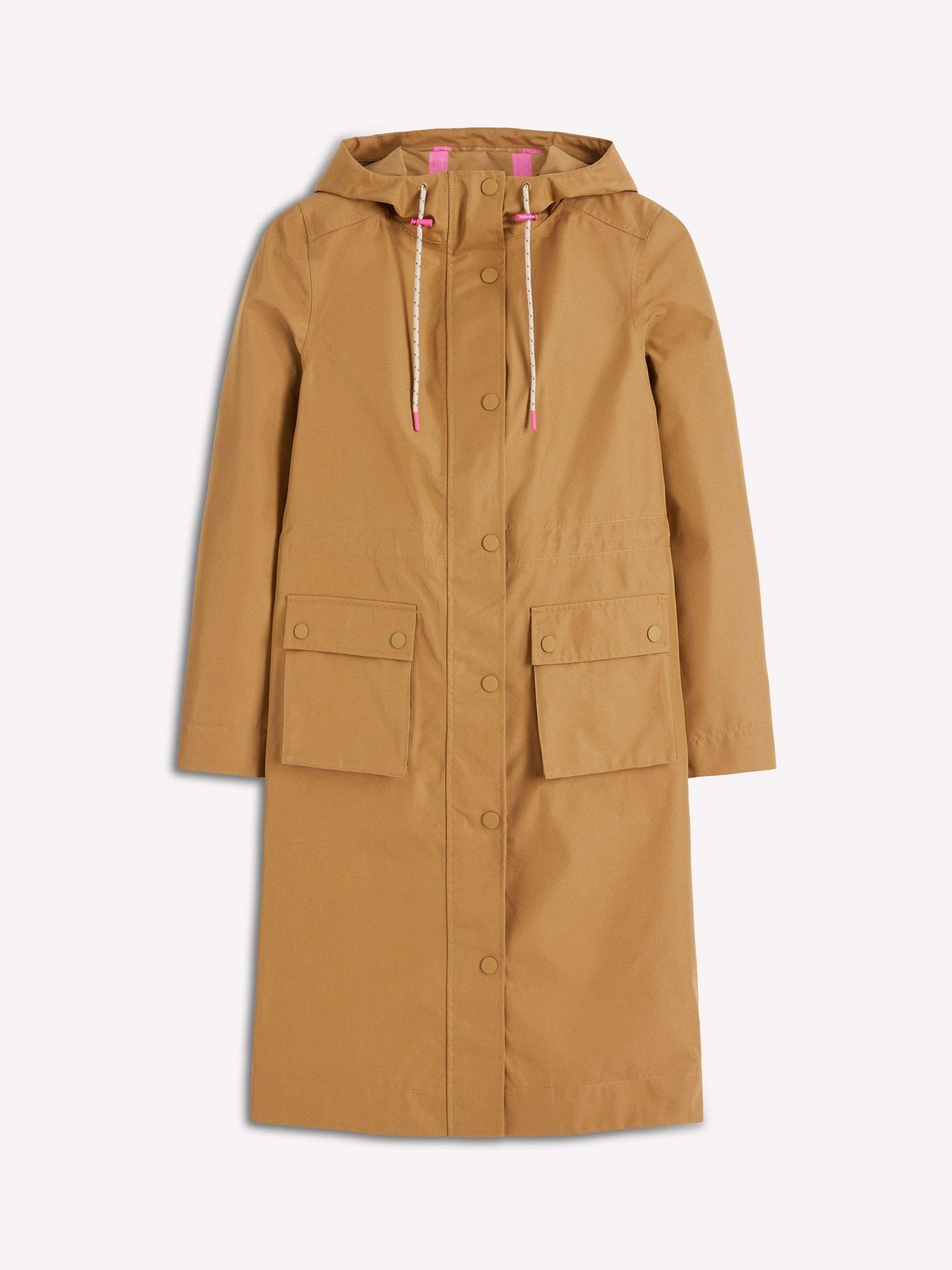 Product image 5 of 5, which shows Boden Waterproof Longline Mac, Hazelnut Brown, 12