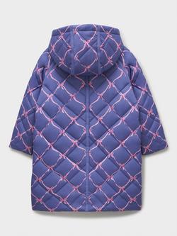 Crew Clothing Kids' Floral Quilted Jacket - view 2, Light Blue