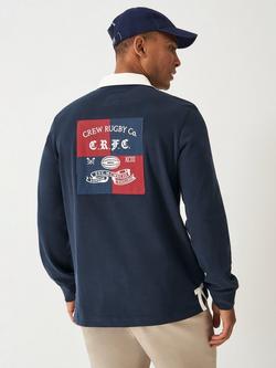 Crew Clothing Rugby Top, Navy Blue - view 2, Navy Blue