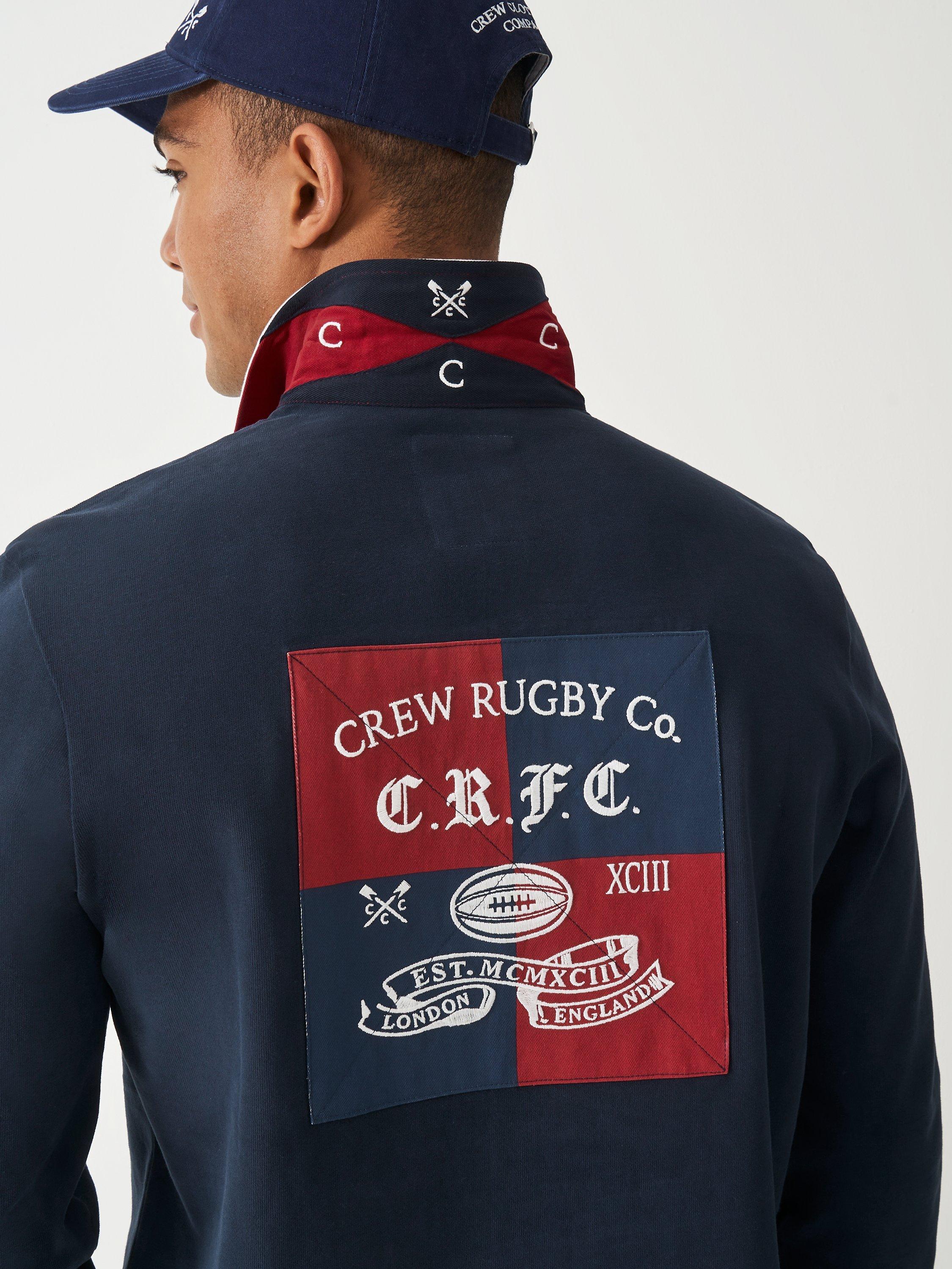 Product image 4 of 5, which shows Crew Clothing Rugby Top, Navy Blue, L