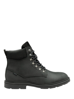 Loake Nevis Nubuck Leather Waterproof Derby Boots, Black Oiled