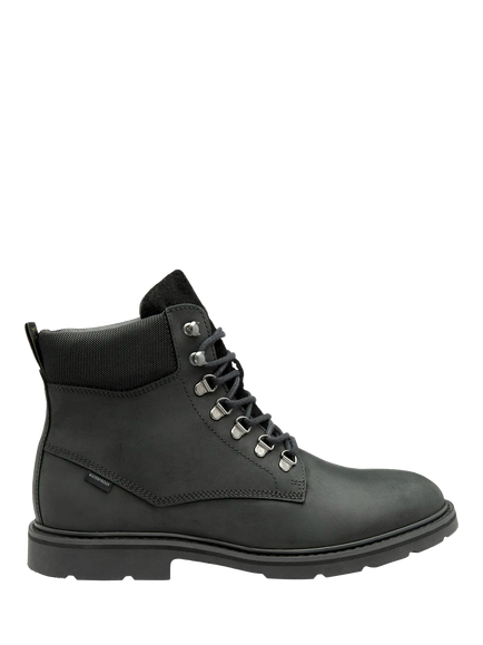 Loake Nevis Nubuck Leather Waterproof Derby Boots, Black Oiled