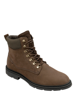 Loake Nevis Nubuck Leather Waterproof Derby Boots - view 2, Brown Oiled