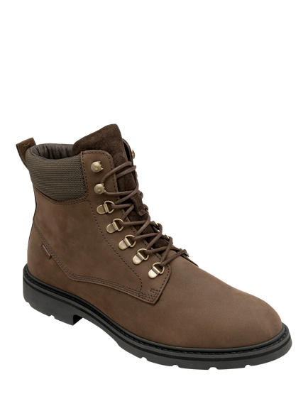 Loake Nevis Nubuck Leather Waterproof Derby Boots - view 2, Brown Oiled