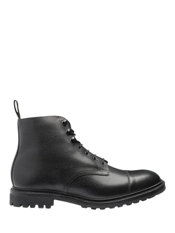 Loake Sedbergh Lace Up Leather Boots, Black Grain