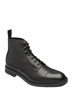 Loake Sedbergh Lace Up Leather Boots - view 2, Black Grain