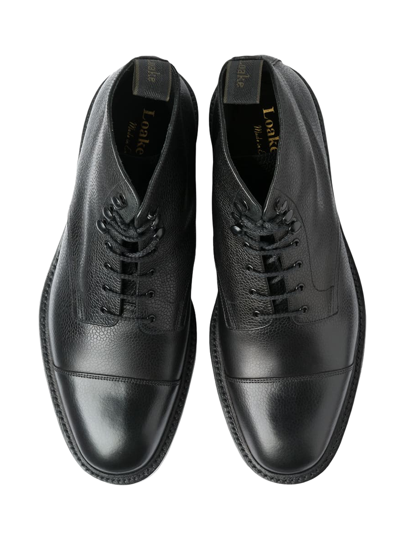 Product image 3 of 3, which shows Loake Sedbergh Lace Up Leather Boots, Black Grain, 6