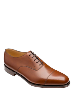 Loake Aldwych Leather Toecap Oxford Shoes - view 2, Mahogany