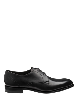 Loake Atherton Leather Derby Shoes, Black, Black