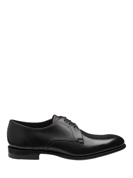 Loake Atherton Leather Derby Shoes, Black, Black
