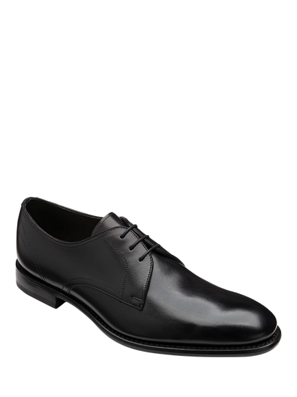 Loake Atherton Leather Derby Shoes, Black - view 2, Black