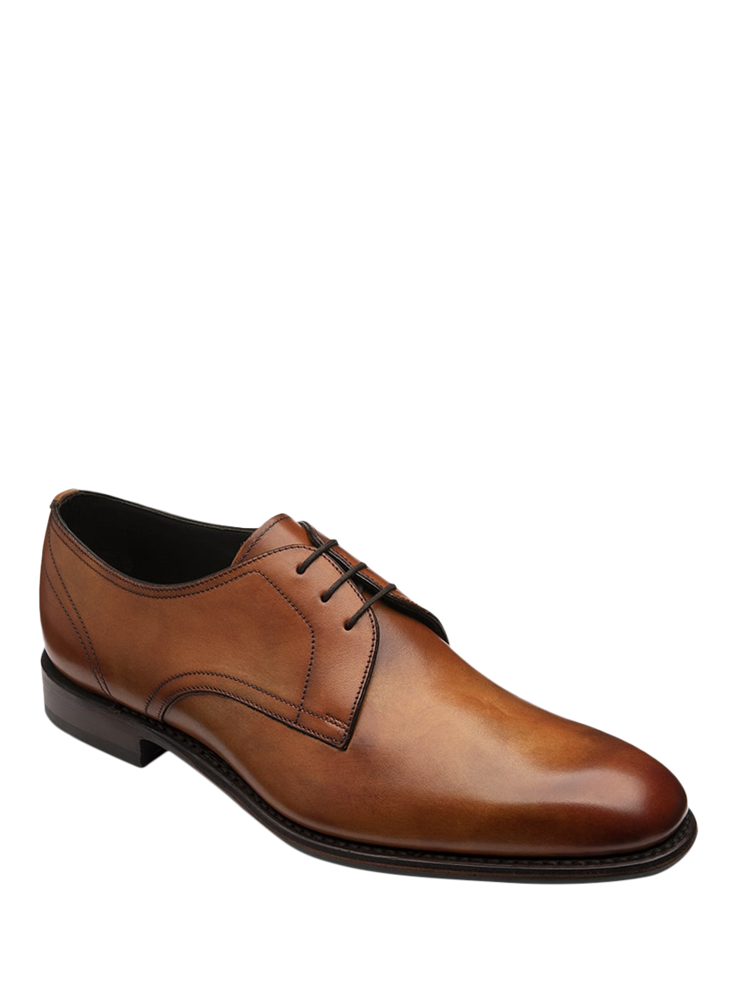 Product image 2 of 3, which shows Loake Atherton Leather Derby Shoes, Tan, 7