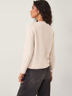 Monsoon Bee Bow Cardigan, Ivory - view 2, Ivory