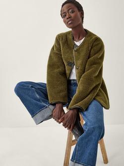 Monsoon Lara Faux Fur Jacket, Khaki, Khaki