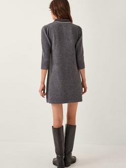 Monsoon Ebony Knit Jumper Dress, Grey - view 2, Grey