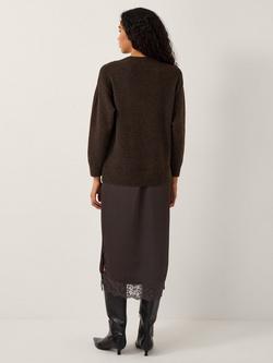 Monsoon Fay Midi Jumper Dress - view 2, Chocolate