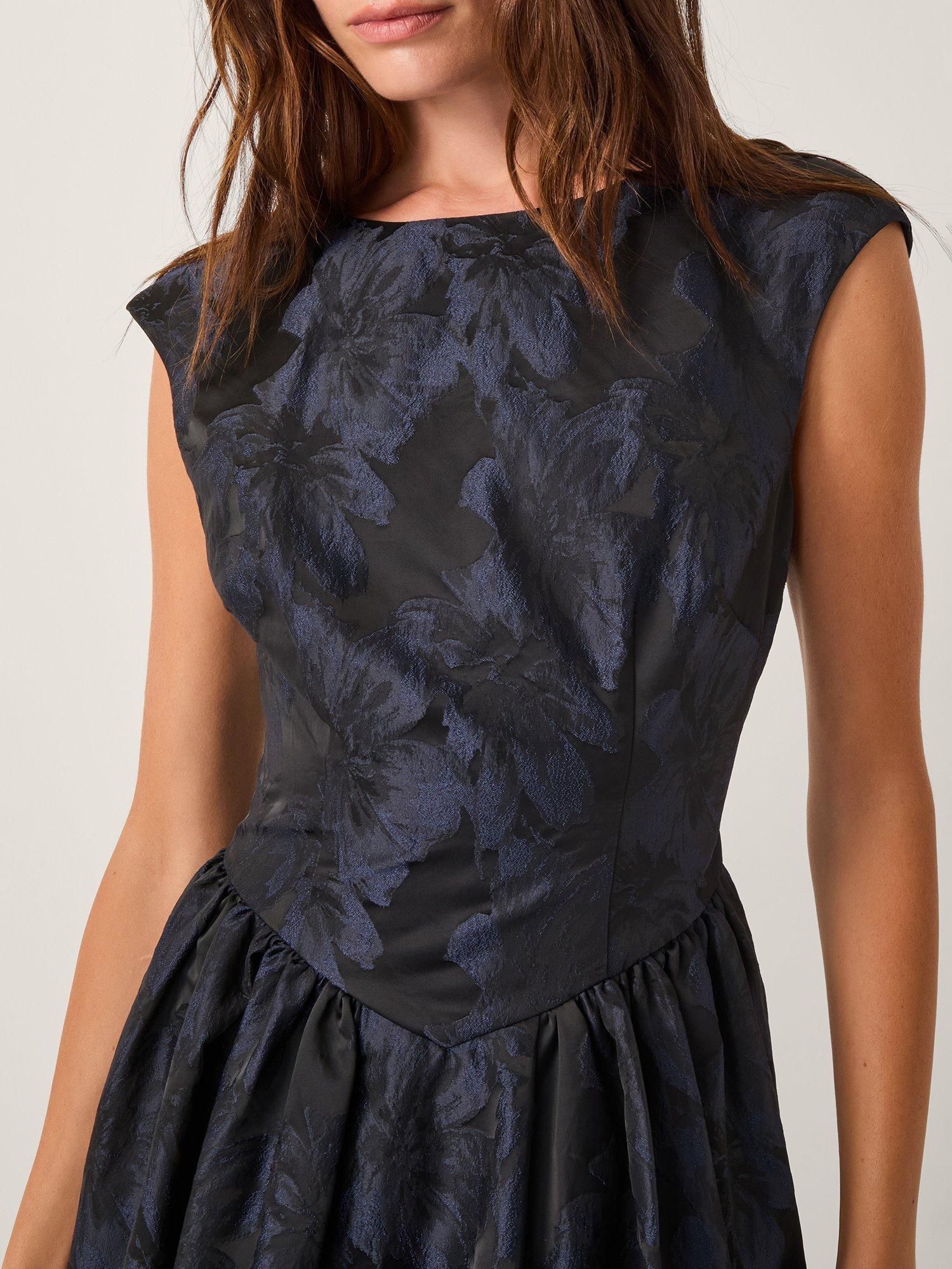 Monsoon Jayda Sleeveless Floral Jacquard Midi Dress