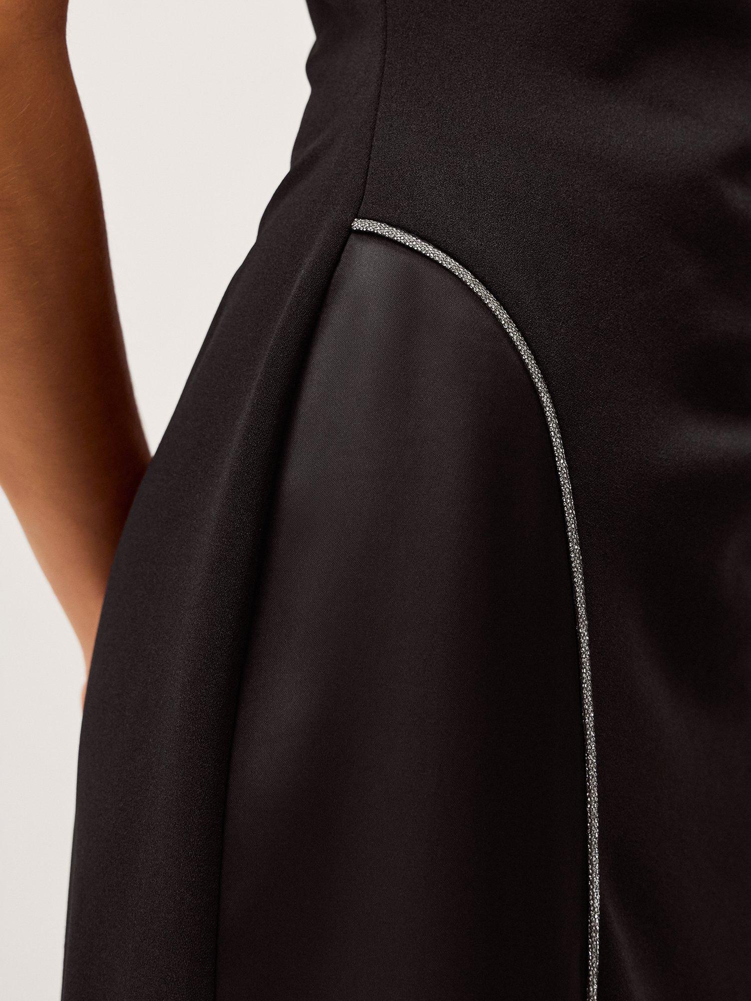 Product image 3 of 5, which shows Monsoon Tansy Trim Maxi Dress, Black, 8