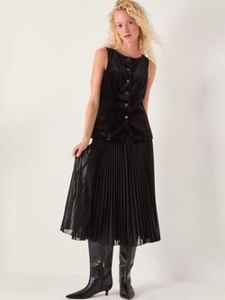 Monsoon Vanessa Sleeveless Velvet Dress, Black, Black