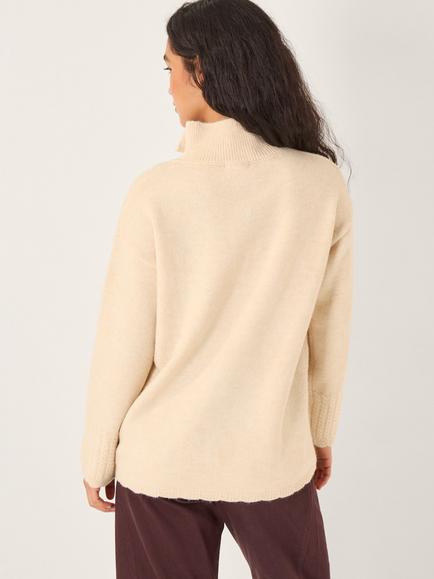 Monsoon Embellished Long Sleeve Cable Jumper - view 2, Ivory