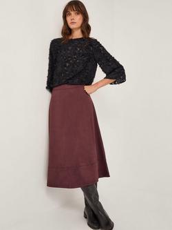 Monsoon Chrissy Sheer Textured Blouse, Black