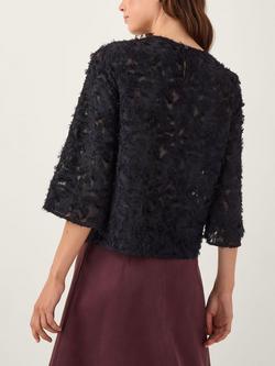 Monsoon Chrissy Sheer Textured Blouse - view 2, Black